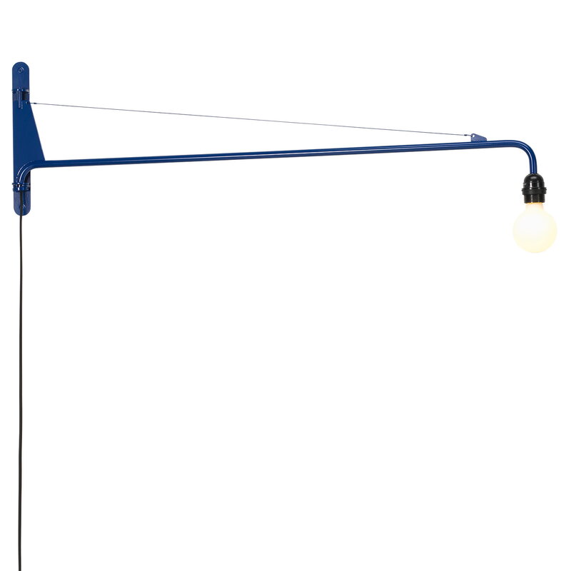 Petite Potence wall lamp, Prouvé Bleu Marcoule