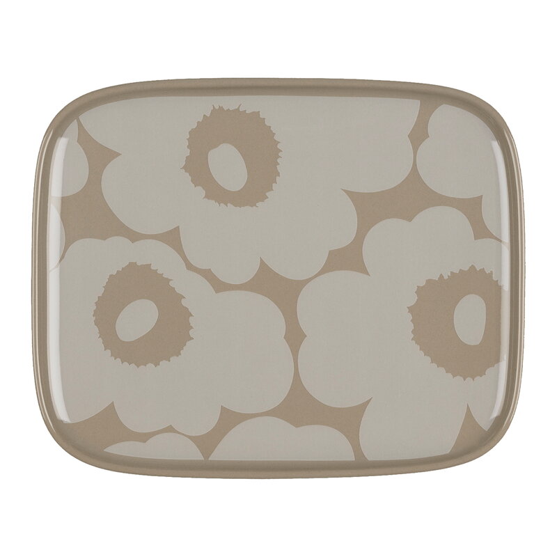 Oiva - Unikko plate, 15 x 12 cm, terra - white