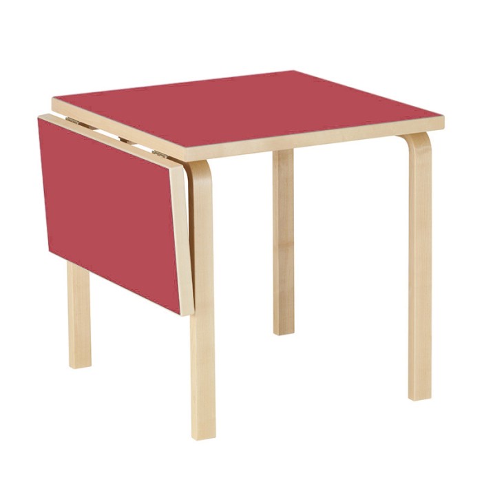 Aalto foldable table DL81C, birch - red